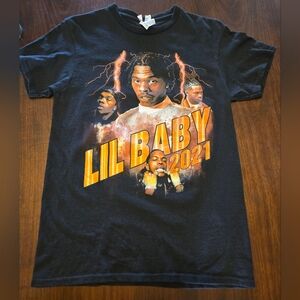 Lil Baby Shirt Adult Small 2021 Back‎ Outside Tour Double Sided